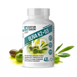 Natur Tanya® OLIVA K2+D3 – Világszabadalommal védett vitaMK7® K2-vitaminnal az immunrendszer és a csontozat egészségéhez