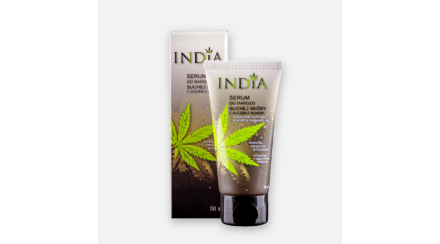 India Cosmetics Bőrkezelő szérum arcra - kézre különösen száraz bőrre kendermagolajjal  50 ml