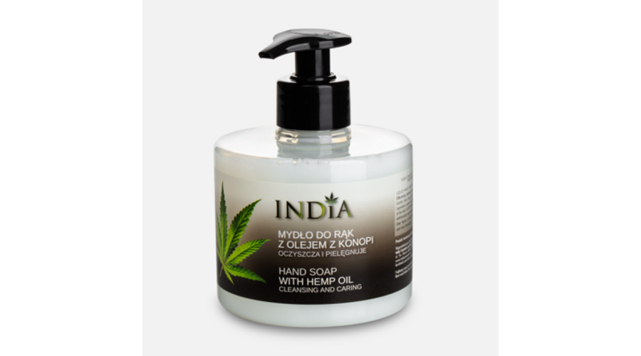INDIA Cosmetics - Folyékony szappan kenderolajjal 300 ml